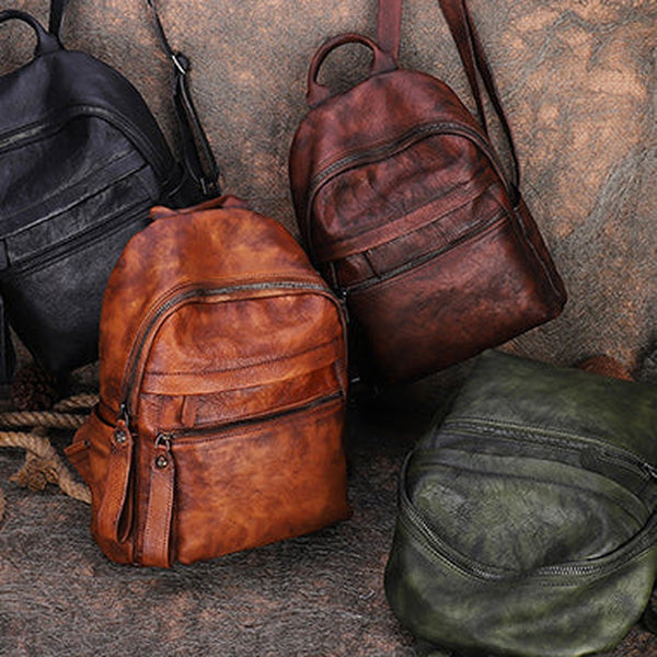 Best Vintage Leather Rucksack Womens Vintage School Backpacks Leather Backpack Purse