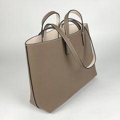 Womens Khaki Leather Shoulder Tote Bags Best Tote Handbag Shopper Bags Purse for Ladies