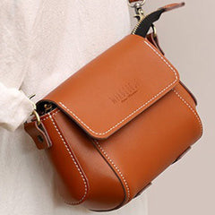 Brown LEATHER Small Cute Side Bag WOMEN SHOULDER BAG Small Crossbody Purse FOR WOMEN