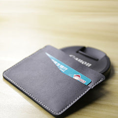 Slim Women Black Leather Card Wallet Minimalist Card Holder Wallet For Women