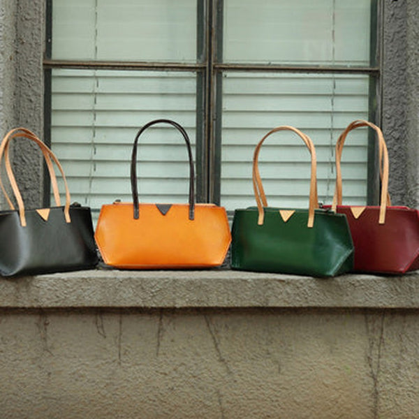 Handmade Vintage Womens Leather Handbags Unique Leather Womens Shoulder Purses