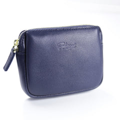 Cute Women Brown Leather Mini Zip Billfold Wallet Coin Wallet Small Zip Change Wallets For Women