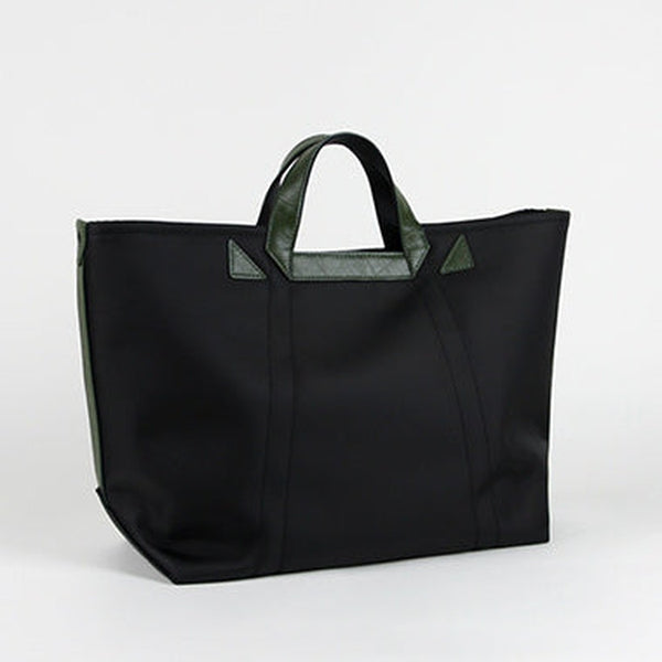 Black Womens Nylon Handbag Totes Black Womens Nylon Leather Shoulder Tote Purse for Ladies