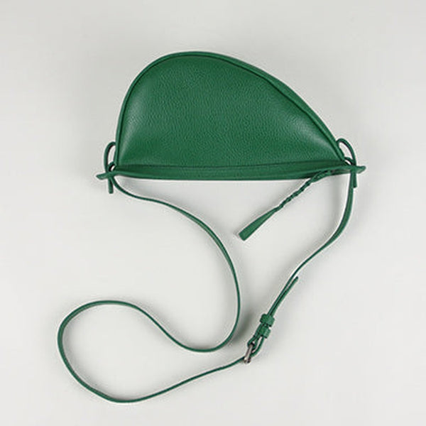 Cute Green Leather Womens Sling Bag Shoulder Bag Crossbody Saddle Bag for Women