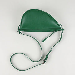 Cute Green Leather Womens Sling Bag Shoulder Bag Crossbody Saddle Bag for Women