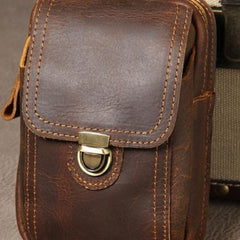 Brown Leather Belt Pouch Mens Leather Cell Phone Holster Leather Cell Phone Belt Pouch