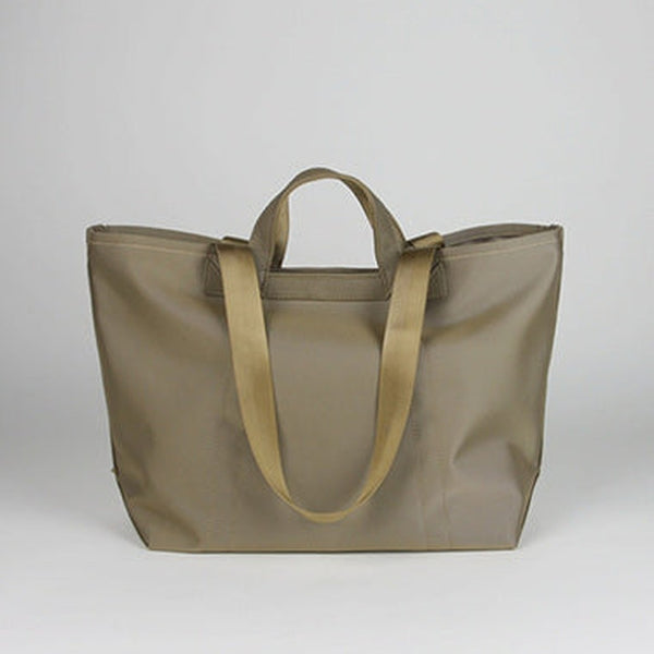 Khaki Womens Nylon Handbag Totes Khaki Womens Nylon Leather Shoulder Tote Purse for Ladies