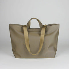 Khaki Womens Nylon Handbag Totes Khaki Womens Nylon Leather Shoulder Tote Purse for Ladies