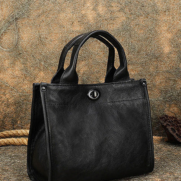 Best Black Gray Leather Womens Small Handbag Vintage Sqaure Crossbody Purse for Ladies