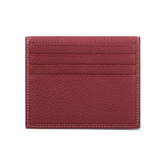 Minimalist Women Red Leather Slim Card Holders Small Card Wallet Cute Card Holder Credit Card Holder For Women
