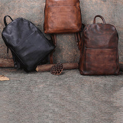 Best Minimalist Leather Rucksack Womens Vintage School Backpacks Leather Backpack Purse