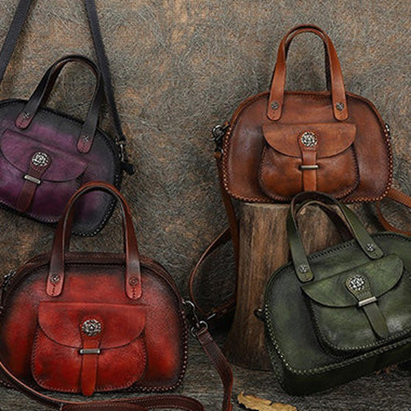Best Leather Womens Vintage Handbag Handmade Crossbody Purse for Ladies