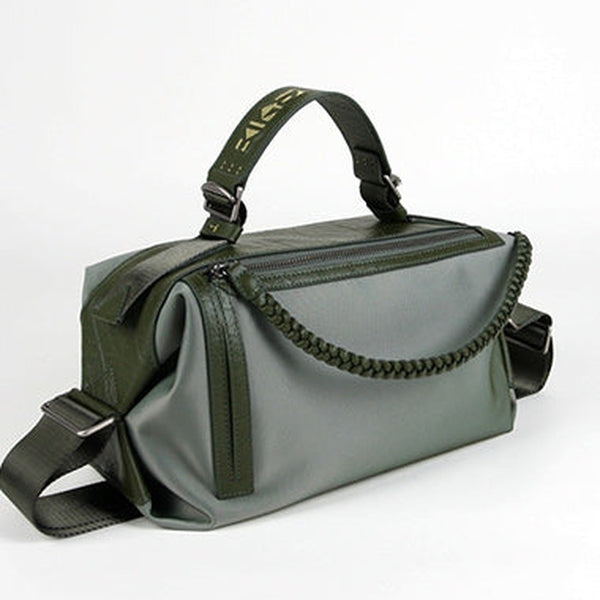 Cute Womens Green NYLON Handbag Purse Cube NYLON Shoulder Bag Crossbody Purse for Ladies