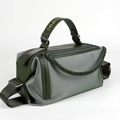 Cute Womens Green NYLON Handbag Purse Cube NYLON Shoulder Bag Crossbody Purse for Ladies