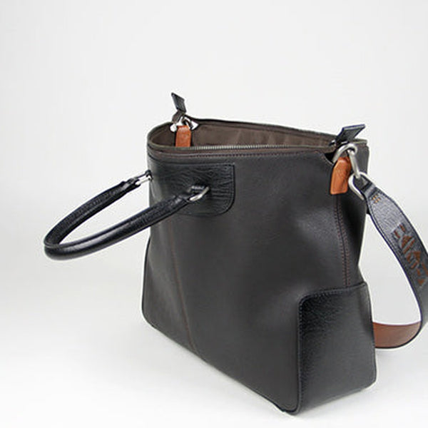 Classic Large Womens Coffee Leather Work Handbag Purse Leather Shoulder Purse Bag for Ladies