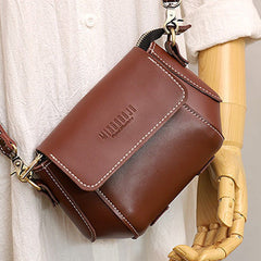 Coffee LEATHER Small Cute Side Bag WOMEN SHOULDER BAG Small Crossbody Purse FOR WOMEN