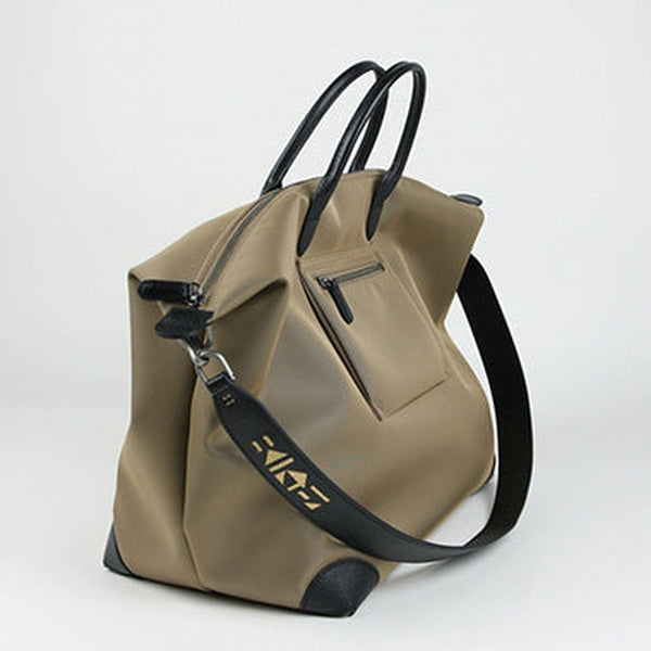 Khaki Womens Nylon Shoulder Totes Khaki Womens Nylon Shoulder Handbag Nylon Handbag Purse for Ladies