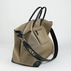 Khaki Womens Nylon Shoulder Totes Khaki Womens Nylon Shoulder Handbag Nylon Handbag Purse for Ladies