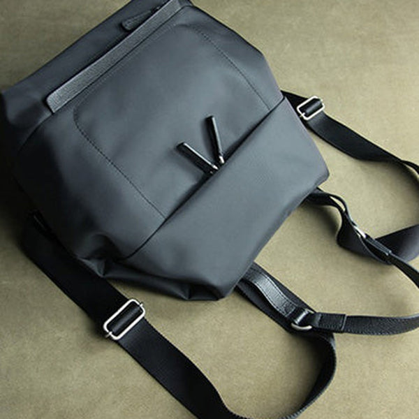 Womens Nylon Backpack Black Best Satchel Backpack Purse Nylon School Rucksack for Ladies