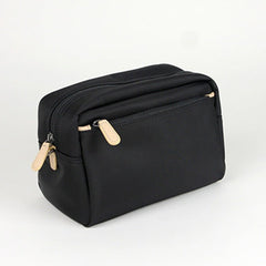 Cute Black NYLON Womens Toiletry Shoulder Bag Travel Toiletry Organizer Clutch for Women