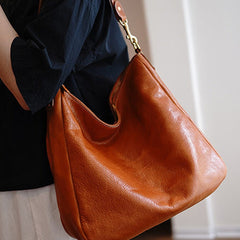 Vintage Brown Leather Shoulder Tote Women Crossbody Tote Onthego Shoulder Bag for Women