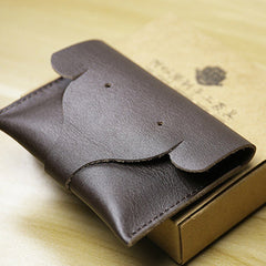 Cute Elephant Women Coffee Leather Coin Wallet Change Wallet Slim Elephant Coin Wallet For Women