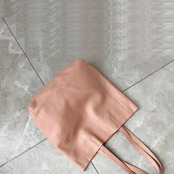 Fashion Womens Pink Leather Vertical Tote Bags Pink Shoulder Tote Bags Pink Handbags Tote For Women