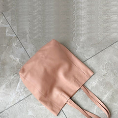 Fashion Womens Pink Leather Vertical Tote Bags Pink Shoulder Tote Bags Pink Handbags Tote For Women