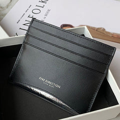 Women Black Leather Card Holders Small Card Wallet Minimalist Credit Card Holder For Women