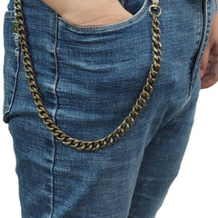 Cool Brass Biker Wallet Chain Vintage Brass Trousers Chain Wallet Chain For Men