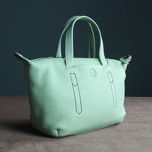 Classic Womens Green Leather Shoulder Handbag Womens Fashion Work Green Handbag Purse Crossbody Purse for Ladies