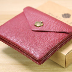Cute Women Crown Red Leather Mini Billfold Wallet Coin Wallets Slim Change Wallets For Women