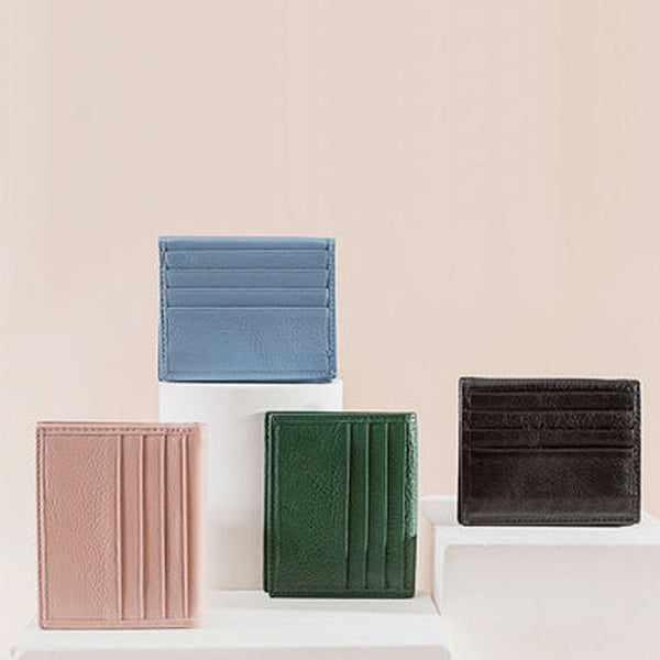 Slim Women Leather Card Holder Small Card Wallet Card Holder Credit Card Holder For Women