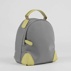 Womens Nylon Small Backpack Purse Gray&Yellow Convertible Crossbody Bag Nylon Backpack Shoulder Bag for Ladies