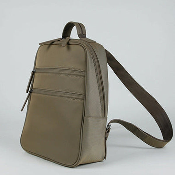 Womens Nylon Backpack Purse Khaki Best Satchel Backpack Nylon School Rucksack for Ladies