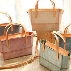 Vintage Womens Leather Handbag Tote Purse Tote Handmade Shopper Side Tote Bag for Men