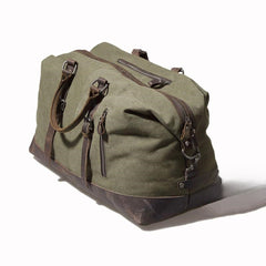 Dark Brown Large Canvas Leather Duffle Bag Dark Brown Waxed Canvas Weekender Bag Waxed Canvas Duffle Bag
