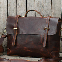 Mens Leather Briefcases Shouler Laotop Bag Leather Briefcase Workbag for Men