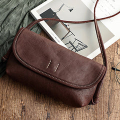 Cute Coffee Leather Small Crossbody bag for Women Leather Small Shoulder Bag for Women