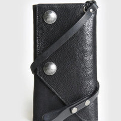 Black Biker Chain Wallet Leather Wallet With Chain Mens Leather Chain Wallet for Men