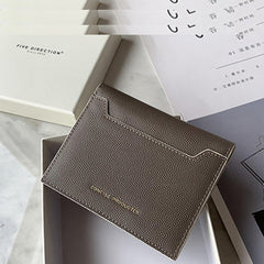 Cute Women Dark Coffee Leather Card Holders Slim Card Wallet Card Holder Wallet For Women