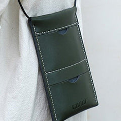 Cute Green LEATHER Phone Purse WOMEN SHOULDER BAG Slim Phone Crossbody Purse FOR WOMEN