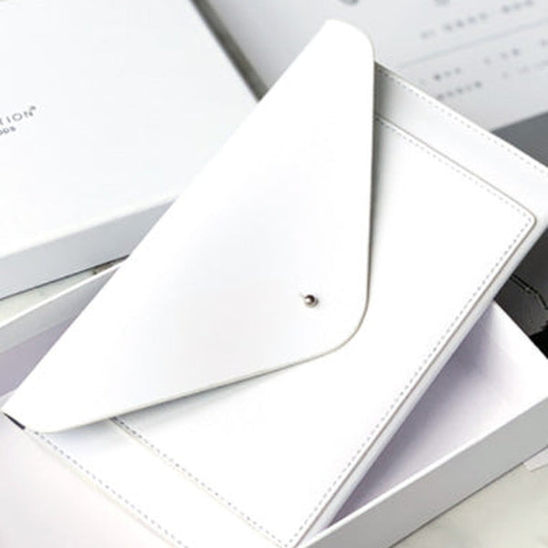 Cute Women White Leather Envelope Clutch Wallet White Slim Large Long Travel Wallet For Women
