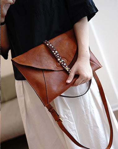 Vintage Women's Leather Crossbody Envelope Bag Satchel Bag Purse For W –  igemstonejewelry