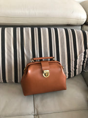 Handmade Leather handbag doctor bag shoulder bag for women leather bag - EverHandmade