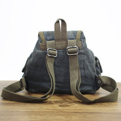 Vintage Denim Blue Womens Backpack School Backpacks Blue Denim Laptop Backpack For Womens