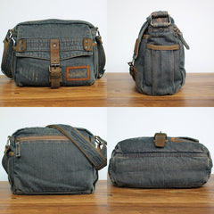 Blue Denim Small Messenger Bags Denim Small Side Bags Vintage Small Crossbody Bag For Men