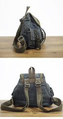 Vintage Denim Blue Womens Backpack School Backpacks Blue Denim Laptop Backpack For Womens