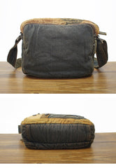 Blue Denim Small Side Bag Mens Denim Messenger Bag Vintage Denim Small Crossbody Bag For Women