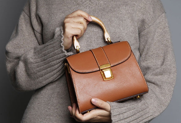 Genuine Leather Cute Handbag Crossbody Bag Shoulder Bag Women Leather Purse